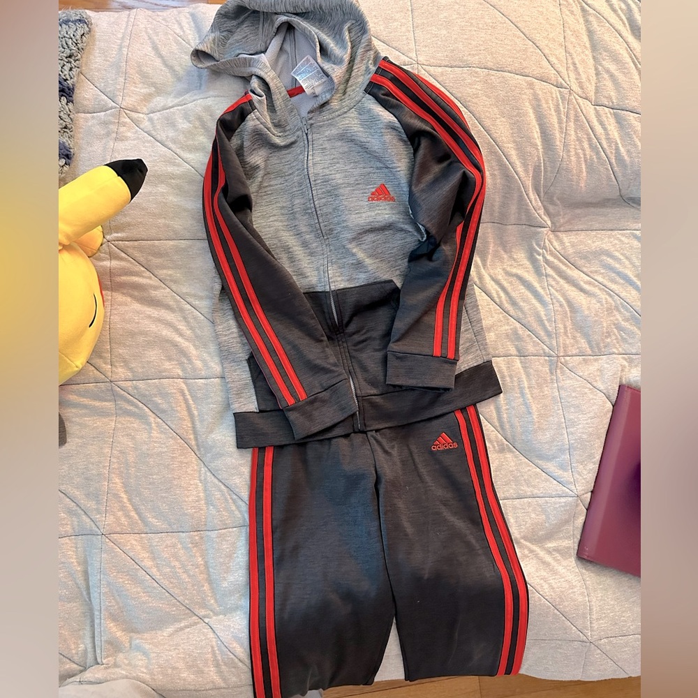 ADIDAS: Track suit, kids size 7 - good condition